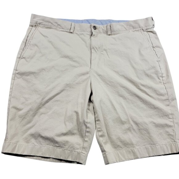 Brooks Brothers Shorts Mens 42 Beige Bermuda Preppy Chino - Picture 1 of 9